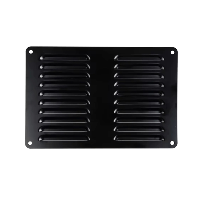 RV Essentials Australia Black Gloss Aluminium Ventilation Louvre Grill 223 x 148mm