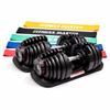 Fitness Master 80kg Adjustable Dumbbell Set 2x40kg Dial W/ Free Band Home Gym