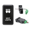 Switch Boss Green LED Push Switch fits Toyota Hilux (2005-2015) 120 Series (2003-2009) - Spot Lights