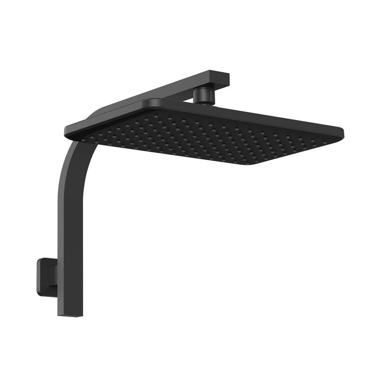 Mondella Matte Black Overture Shower Arm and Rose