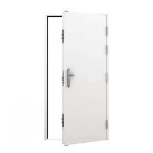 Lathams 2050 x 920 x 50 mm - RHO - Surfmist White Steel Security Door and Frame