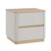 Zaldy Bedside Unit Side Table Nightstand 2 Drawer Grey