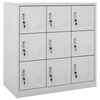 vidaXL Locker Cabinet Light Grey Steel Home Office School Storage Organiser