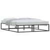 vidaXL Bed Frame without Mattress Black 153x203 cm Queen Metal