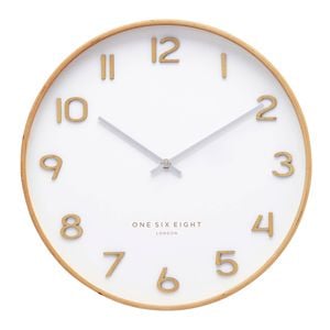 One Six Eight London WALLACE White 30cm Silent Wall Clock