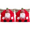 2x LVD Cushion Santa Red Decorative Throw Pillow Home/Lounge Christmas Decor