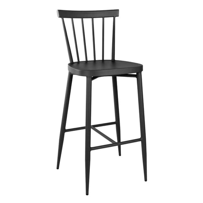 Bolero Windsor Aluminium High Stools Contemporary Black 1080(h) X 470(w)mm Pack Of 2
