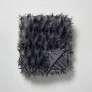 Lorraine Lea Feathertop Throw Rug Grey