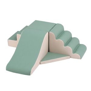 Keezi 4-Piece Kids Foam Play Set Climbing Blocks Soft Indoor Toy Rocker Green