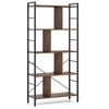 Costway 5-tier Industiral Bookcase Bookshelf Wood Display Rack