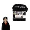 Bloomington Kids Embroidered Hooded Throw Rug 100 x 125cm Black I Need Space