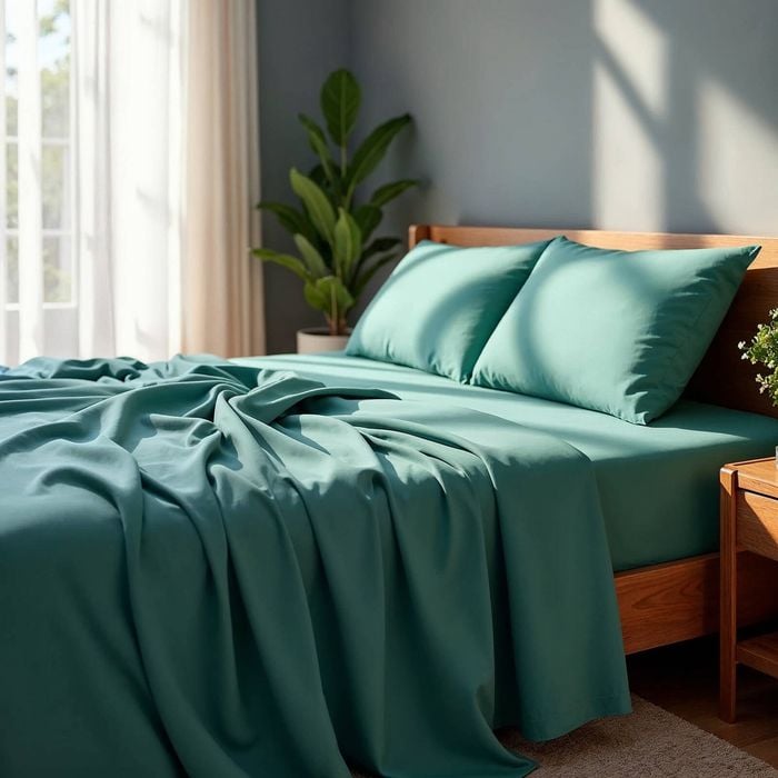 Royal Comfort 2000 Thread Count Bamboo Cooling Sheet Set Aqua Queen