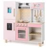 Costway Kitchen Cooking Playset Pink