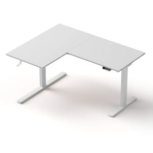 Artiss L-Shape Standing Desk White 140CM