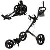 Advwin Golf Push Cart, Foldable 3-Wheel Golf Cart with Adjustable Handle, Foot Brake, Umbrella Holder & Mobile phone holdera