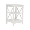 Long Island White 2 Shelf Side Table