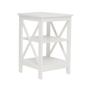Long Island White 2 Shelf Side Table