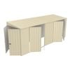 Build-a-Shed 1.5 x 5.2 x 2.0m Cream Skillion Double Plus Double Hinged Side Doors Shed