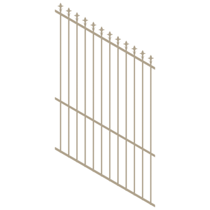 ProtectorAl 0350-1200W x 1800H Paperbark Spear Top Pool Fence Panel Raked 16-30º