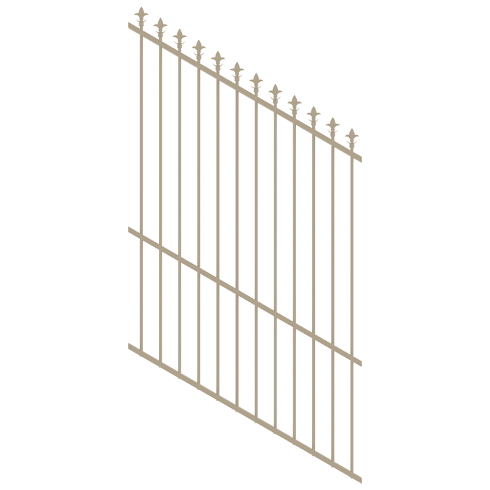 ProtectorAl 0350-1200W x 1800H Paperbark Spear Top Pool Fence Panel Raked 16-30º