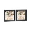 Nicola Spring 10" x 10" Black 3D Box Photo Frames - 8" x 8" Mount - Pack of 2