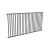 ProtectorAl 2400 x 1200mm Black Aluminium Flat Top Pool Fence Panel with Square Picket