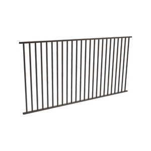 ProtectorAl 2400 x 1200mm Black Aluminium Flat Top Pool Fence Panel with Square Picket
