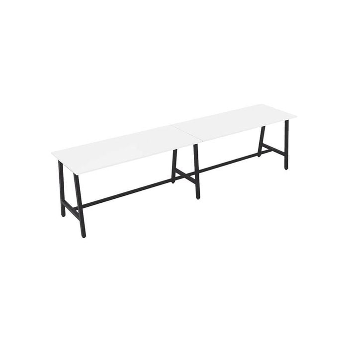 Olg Axis Trestle Bar Leaner Trestle Black Frame White Top L3600mm X W900mm
