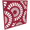 ProtectorAl 300-1200mm x 300-1200mm Dark Red/Gloss White Sunburst Unframed Composite Deco Panel