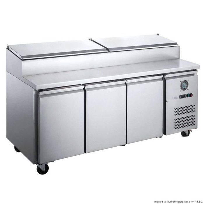 FED-X Three Door Sandwich Prep Fridge 10 x 1/3 GN Pans – 2020mm