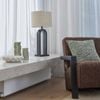 Amalfi Reed Table Lamp Taupe & Black 40x25.4x79cm