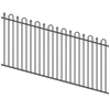 ProtectorAl 1201-2400W x 1200H Woodland Grey Loop & Spear Top Pool Fence Panel Raked Up to 15º