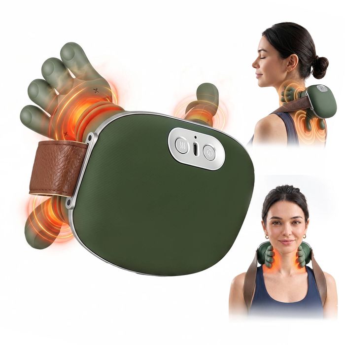 Livemor Shoulder and Neck Massager Bionic Heated Neck Massager 4D Kneading Relax Muscle Tension