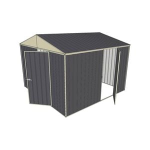 Build-a-Shed 3.0 x 3.0 x 2.3m Gable Single Hinged Side Door Shed - Grey