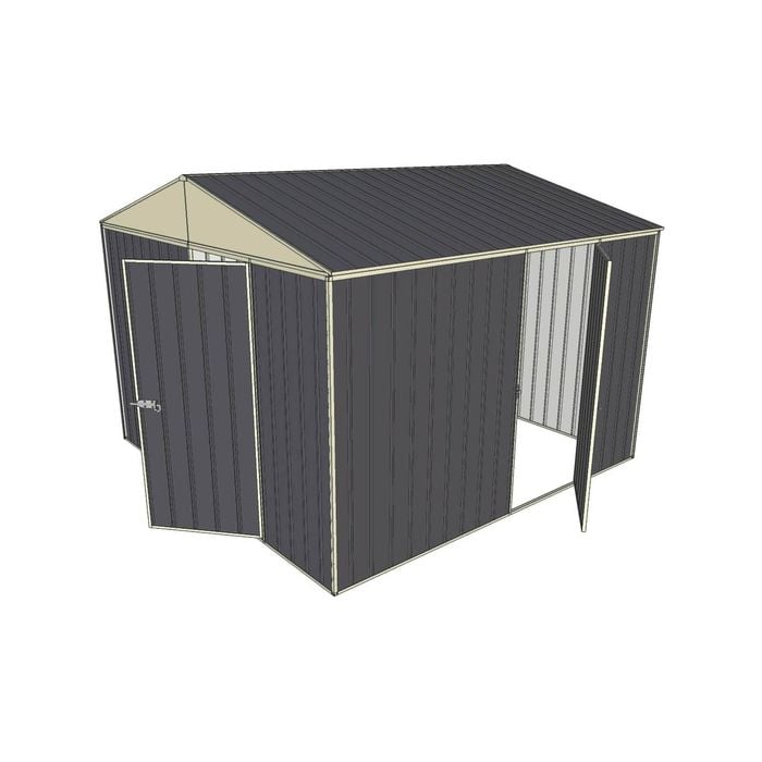 Build-a-Shed 3.0 x 3.0 x 2.3m Gable Single Hinged Side Door Shed - Grey