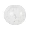 Maine & Crawford Mia Marble 12x10cm Round Glass Vase - White