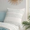 Dreamaker Clovelly Tufted Stripe European Pillowcase Seafoam