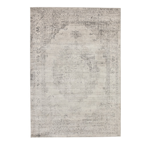Fab Habitat 196x300cm White And Grey Taipei Traditional Distrssed Rug