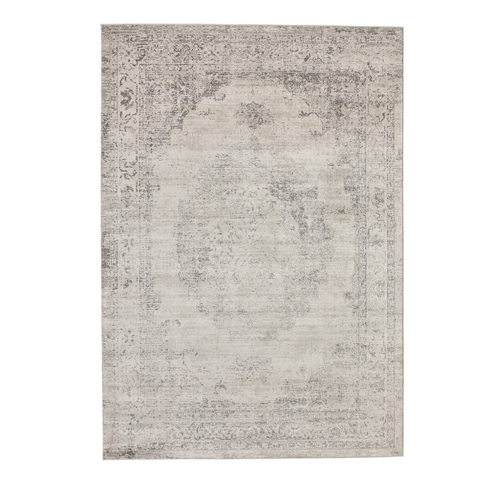 Fab Habitat 196x300cm White And Grey Taipei Traditional Distrssed Rug