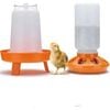 Pet & Rural Supply Co Poultry Drinker And Food Dispenser Set Raised Legs - Orange Set