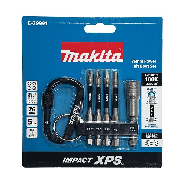 Makita Impact XPS 75mm 5 Piece Carabiner Mix Set E-29991