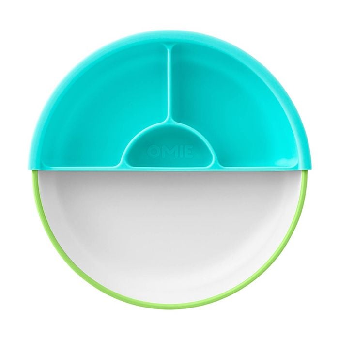 2pc Omie Toddler Plate Easy Scoop Edge W/ Divider Multicolour 7.5cm Diameter