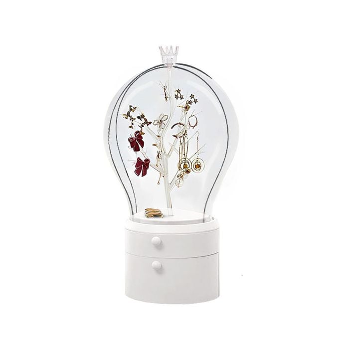 SOGA White 360° 2-Layered Jewelry Storage Box