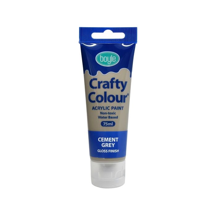 Boyle 75ml Cement Grey Crafty Colour Acrylic Paint