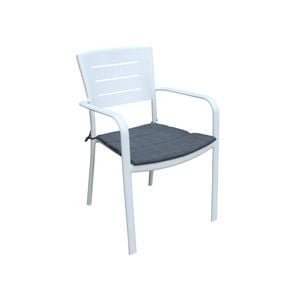 FurnitureOkay Cove Aluminium Outdoor Dining Chair - White