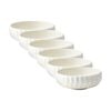 6pk Ecology Ritual Rippled Porcelain Noodle Bowl Frost Off White 15cm