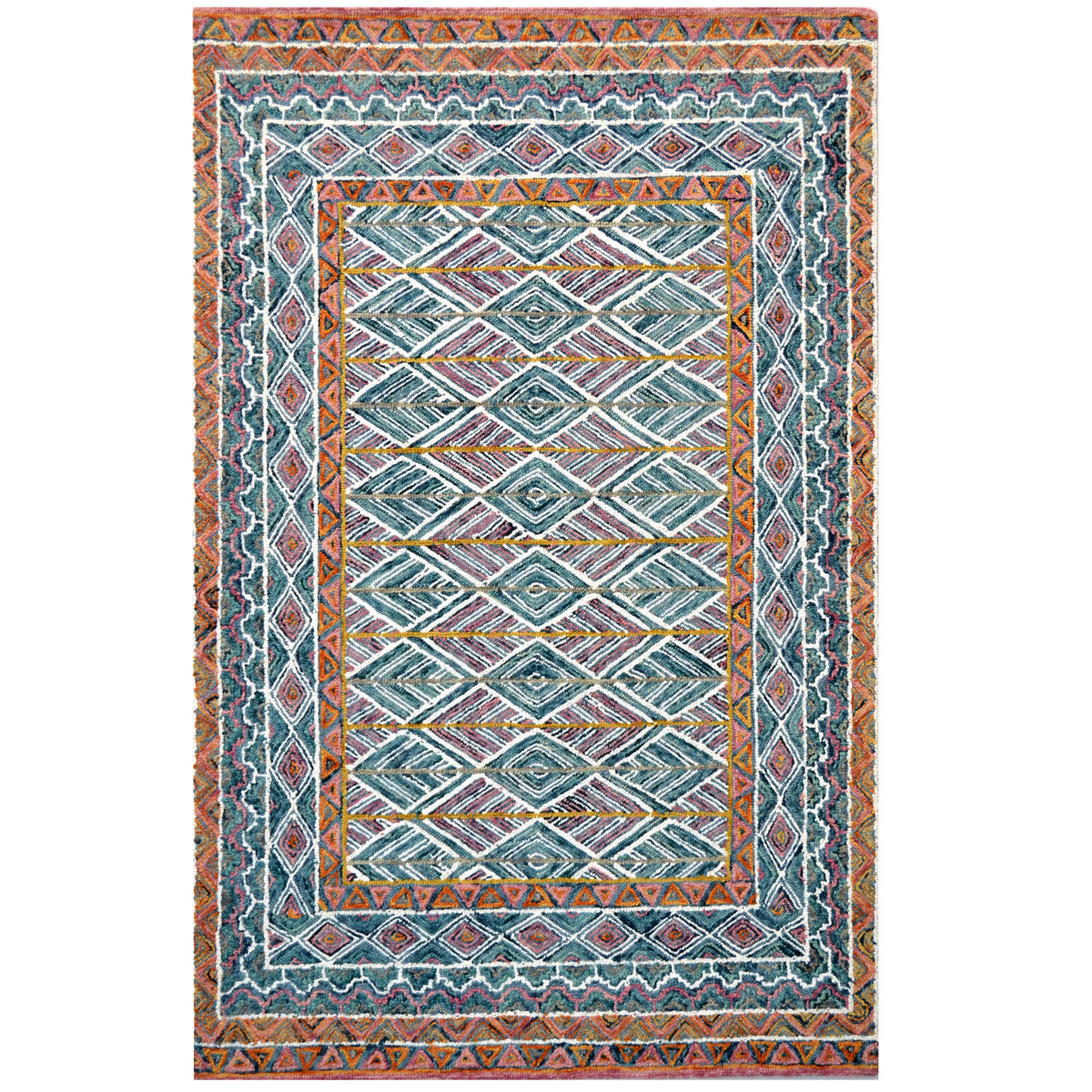 Handmade Abstract Wool Rug-6290-Multi-160x230cm - Bunnings Australia