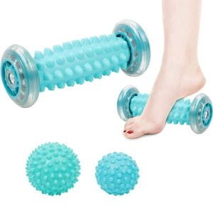 Catzon Foot Massager Roller 2 Massage Balls Foot Arch Relief-green