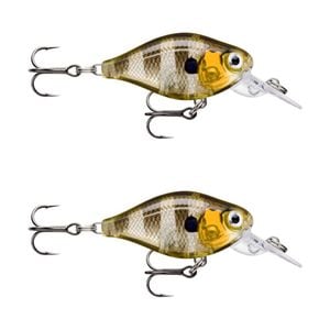 2x Rapala 3.5cm X Light Crank Mid Run Crankbait Fishing Lures - Glassy Gill UV