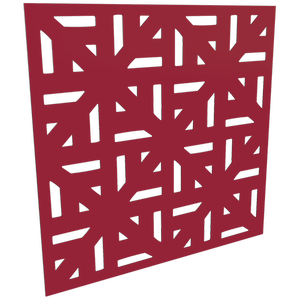 ProtectorAl 300-1200mm x 300-1200mm Dark Red/Gloss White Mosaic Unframed Composite Deco Panel